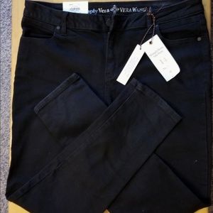 Simply Vera skinny ankle black jeans